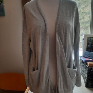 Madewell Light Gray Open Front Cardigan